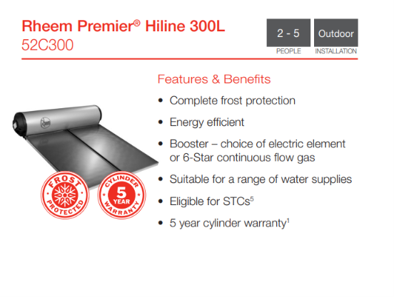 Chauffe-Eaux Rheem 300L